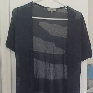 Sparkly short sleeve blue cardigan